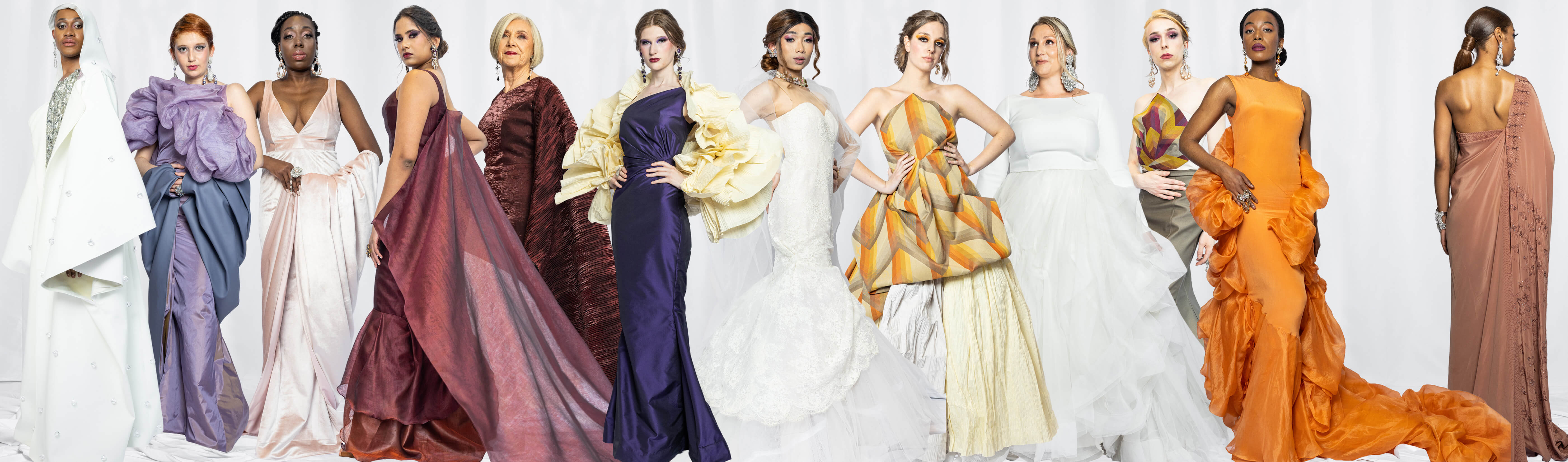 Models posing in looks inspired by the Hollywood classic film "My Fair Lady".